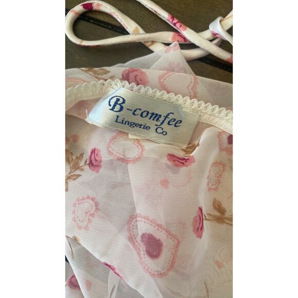 B‎ Comfee Womens Medium Babydoll Open Front Chemise Coquette Feminine Lingerie - Picture 4 of 5